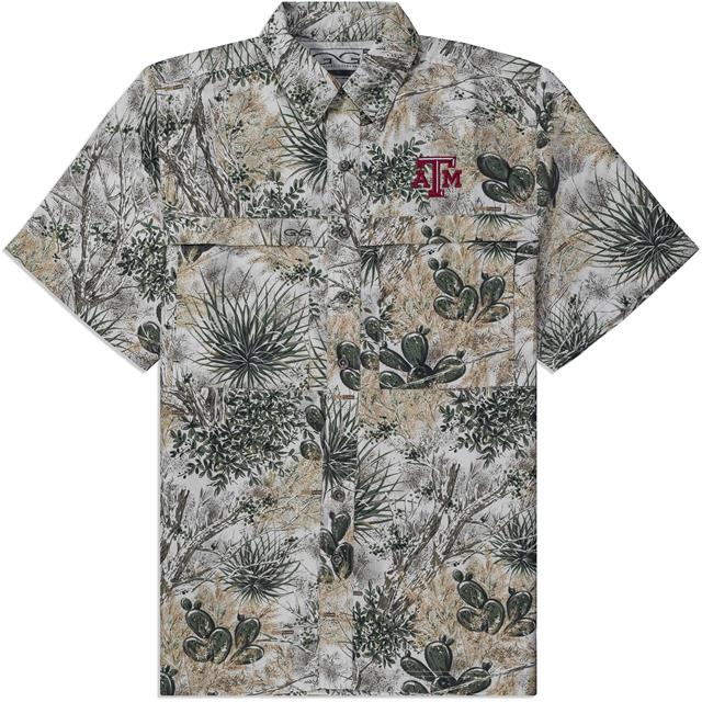 Texas A M Gameguard Microfiber Camo Button Down Shirt Camo