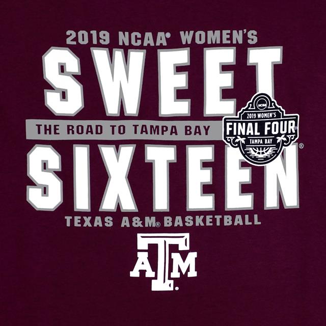 Texas A M Women S Basketball Sweet Sixteen T Shirt Maroon