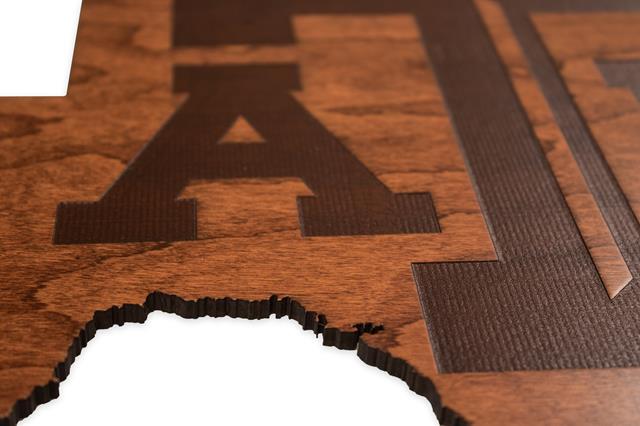 Texas Am Map Wall Hanging Brown Aggieland Outfitters