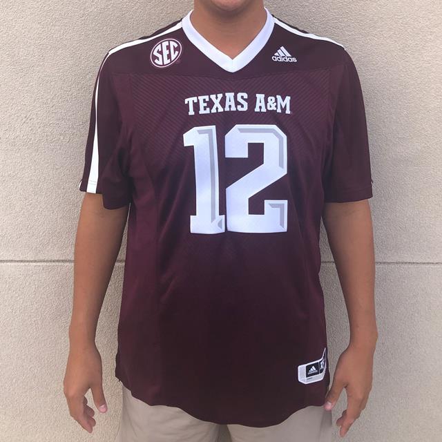 Texas A M Adidas Men S Premier Football Jersey Maroon Aggieland