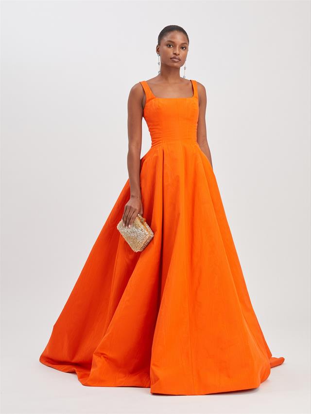 oscar de la renta orange dress