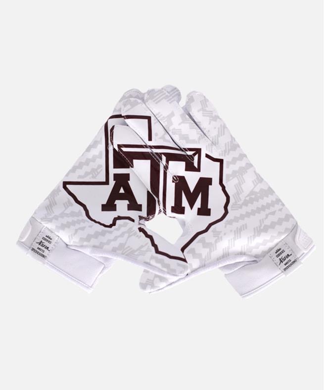 Adidas Texas A M Adult Receiver Gloves Maroon White Aggieland
