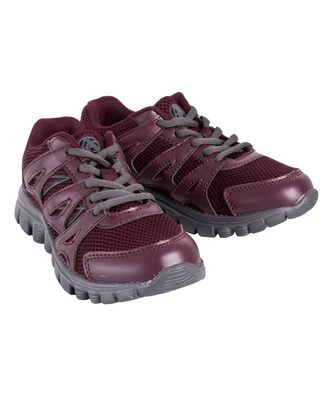 maroon running shoes