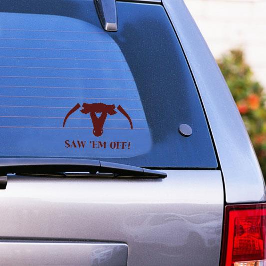 Maroon Saw Em Off Small Decal Maroon Aggieland Outfitters