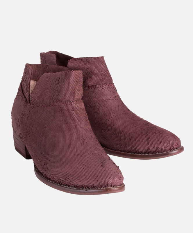 maroon bootie