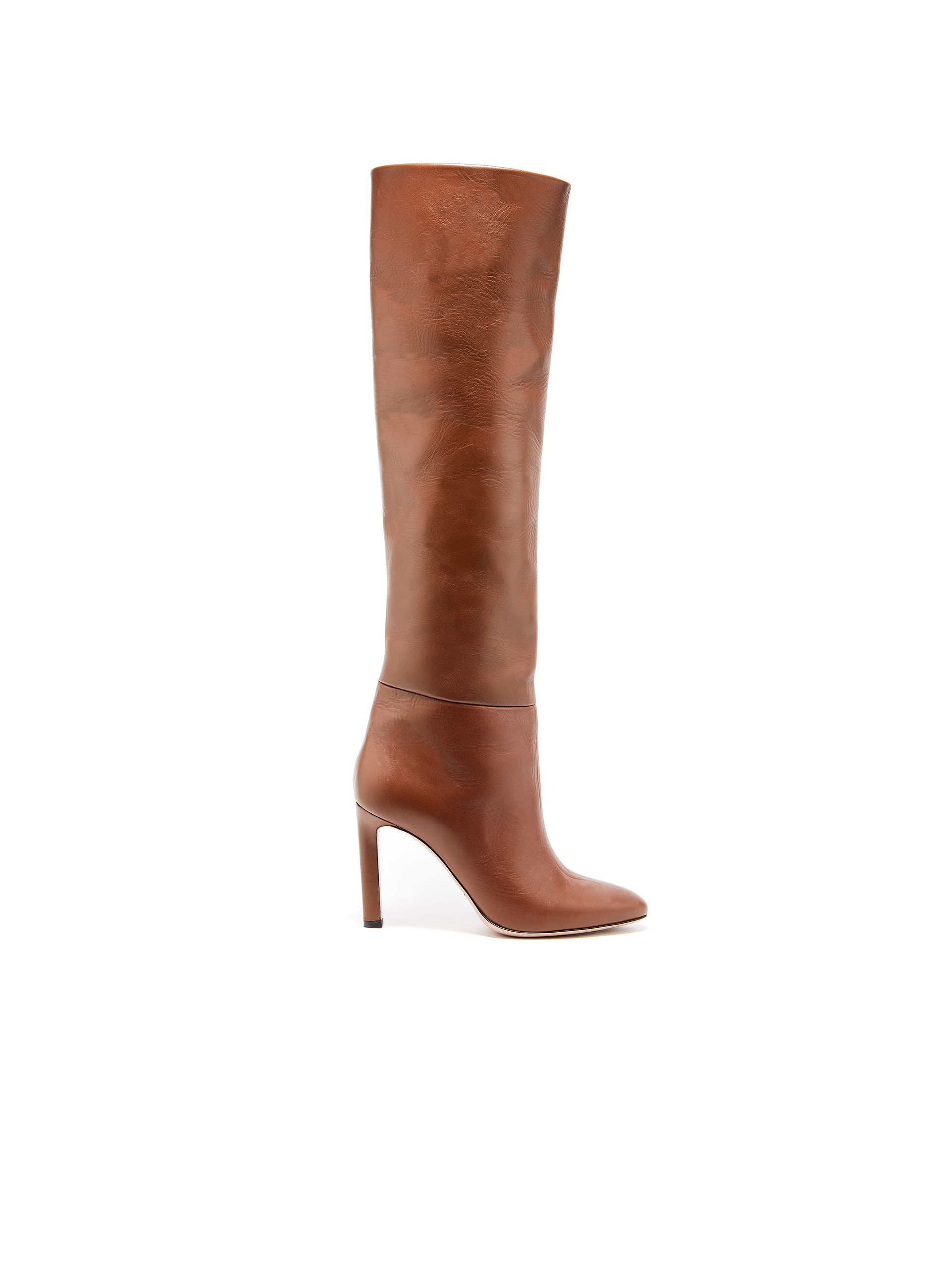 cognac boots knee high