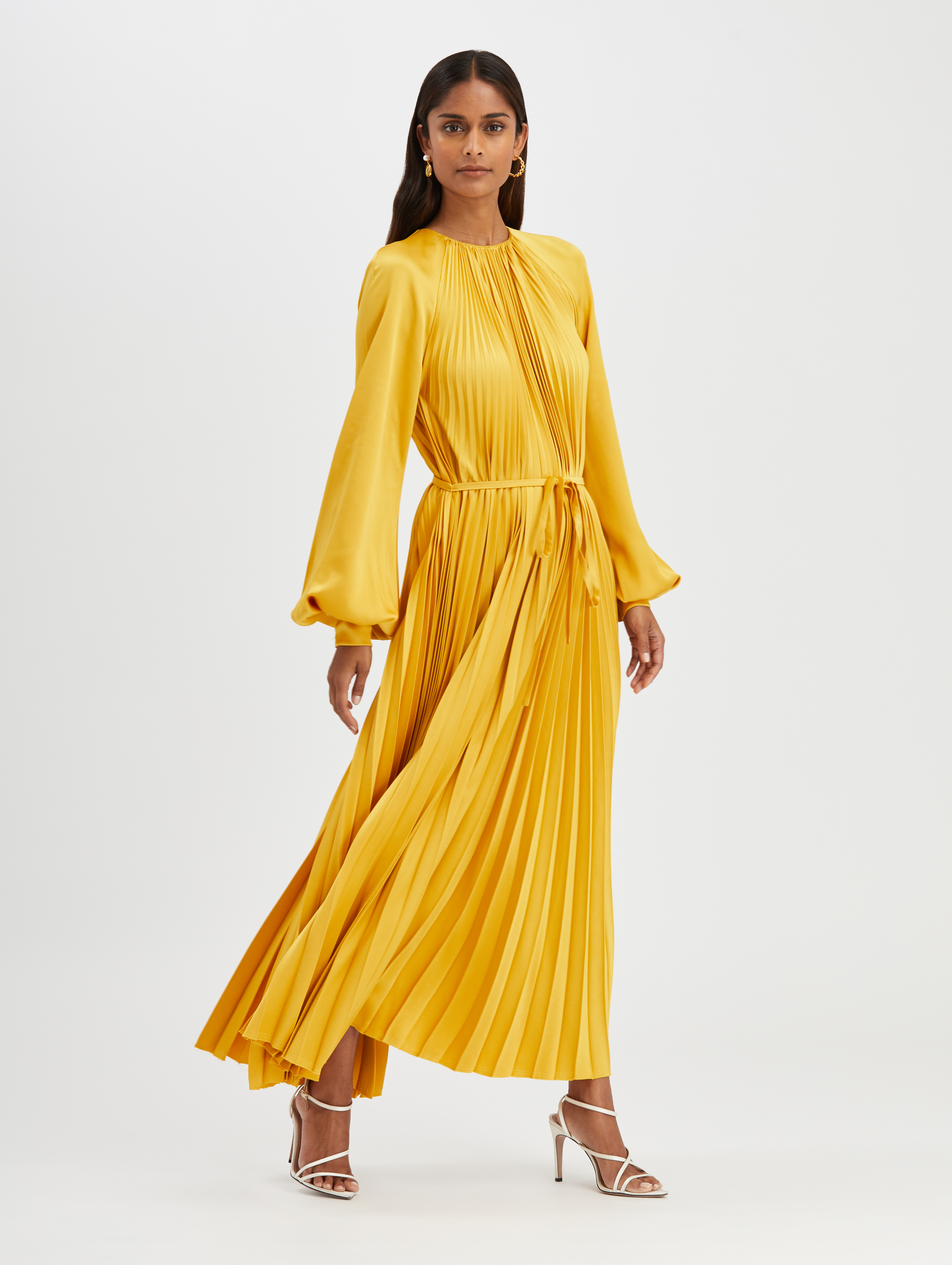 pleated cocktail dress